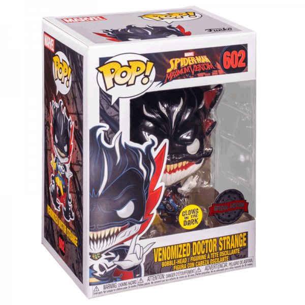 FUNKO POP! - MARVEL - Spider-​Man Maximum Venom Venomized Doctor Strange Glow in the Dark #602 Special Edition